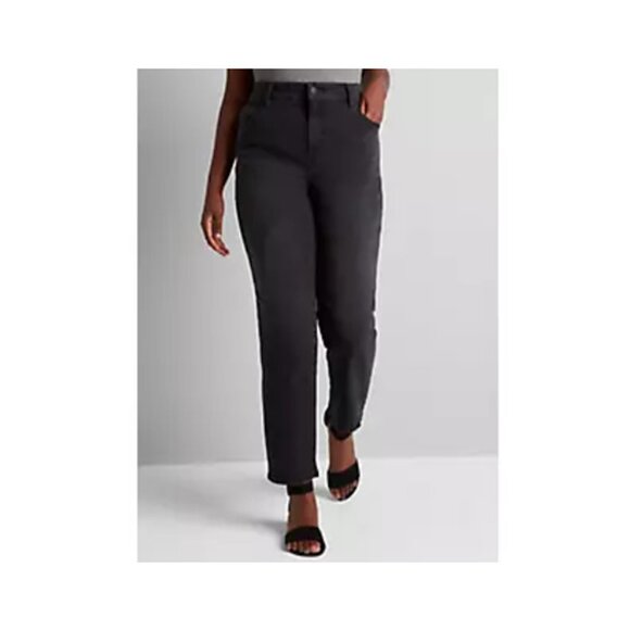 LANE BRYANT UGC Size 14 Flex Magic Waistband Signature Fit High-Rise Girlfriend - Picture 1 of 11